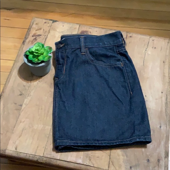 dark denim jean skirt